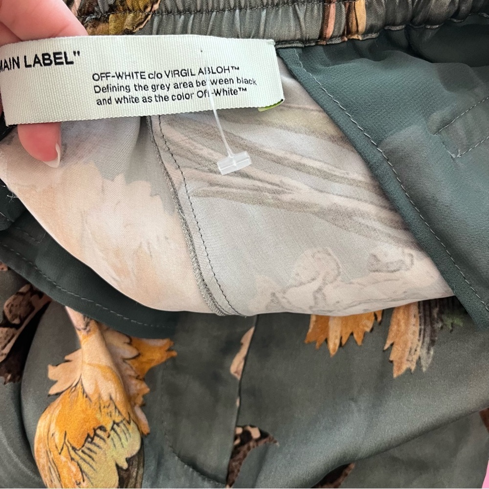 Off-White c/o Virgil Abloh Floral Wide Leg Palazzo Pants Size 44 - Picture 15 of 16